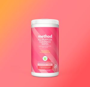 all-purpose cleaning wipes – pink grapefruit. 70 ct