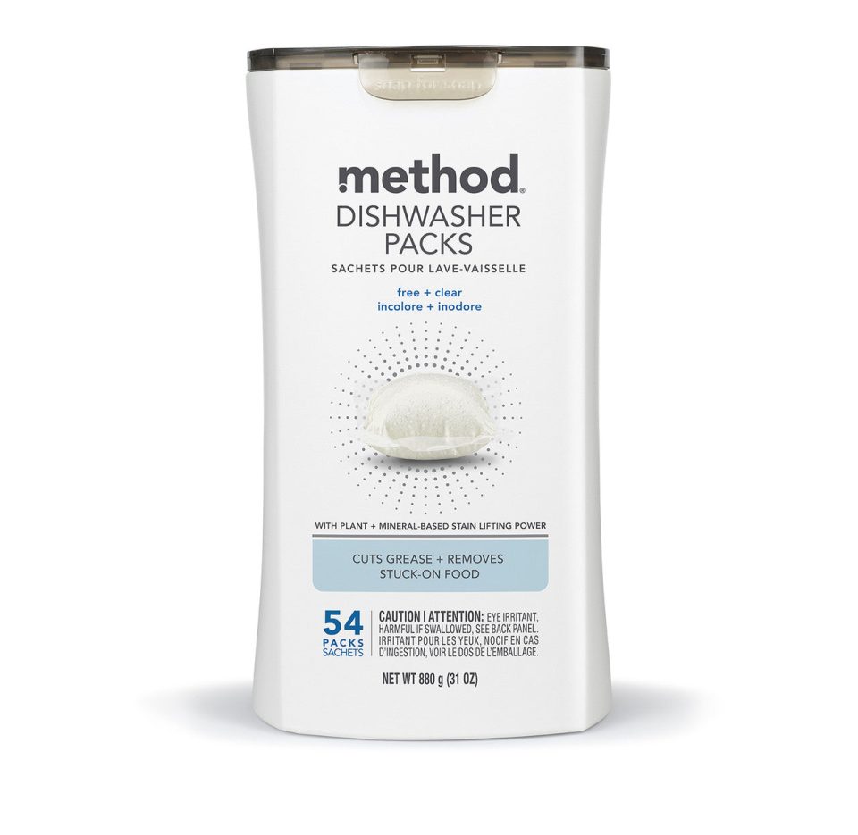 dishwasher packs - free + clear. 54 ct