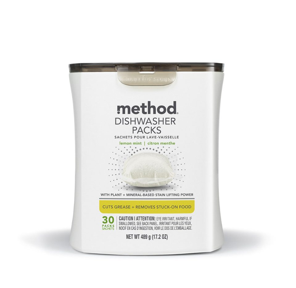 dishwasher packs - lemon mint. 30 ct