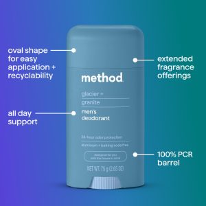 deodorant – glacier + granite. 2.65 oz